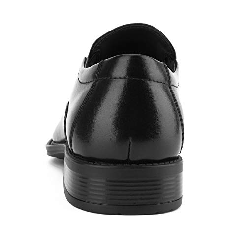 Temeshu Men's Slip-On Loafers Formal Dress Shoes Square Toe Modern Bussiness Oxford Shoes DS10