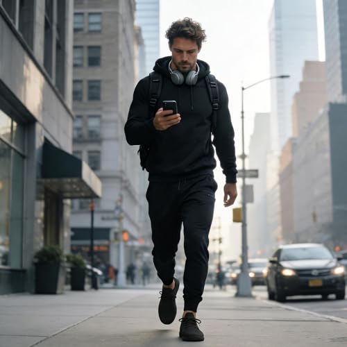 relxfeet Men's Barefoot Shoes Minimalist Cross-Trainer Shoes Wide Toe Walking Shoes Zero Drop Sole Trail Running Sneakers