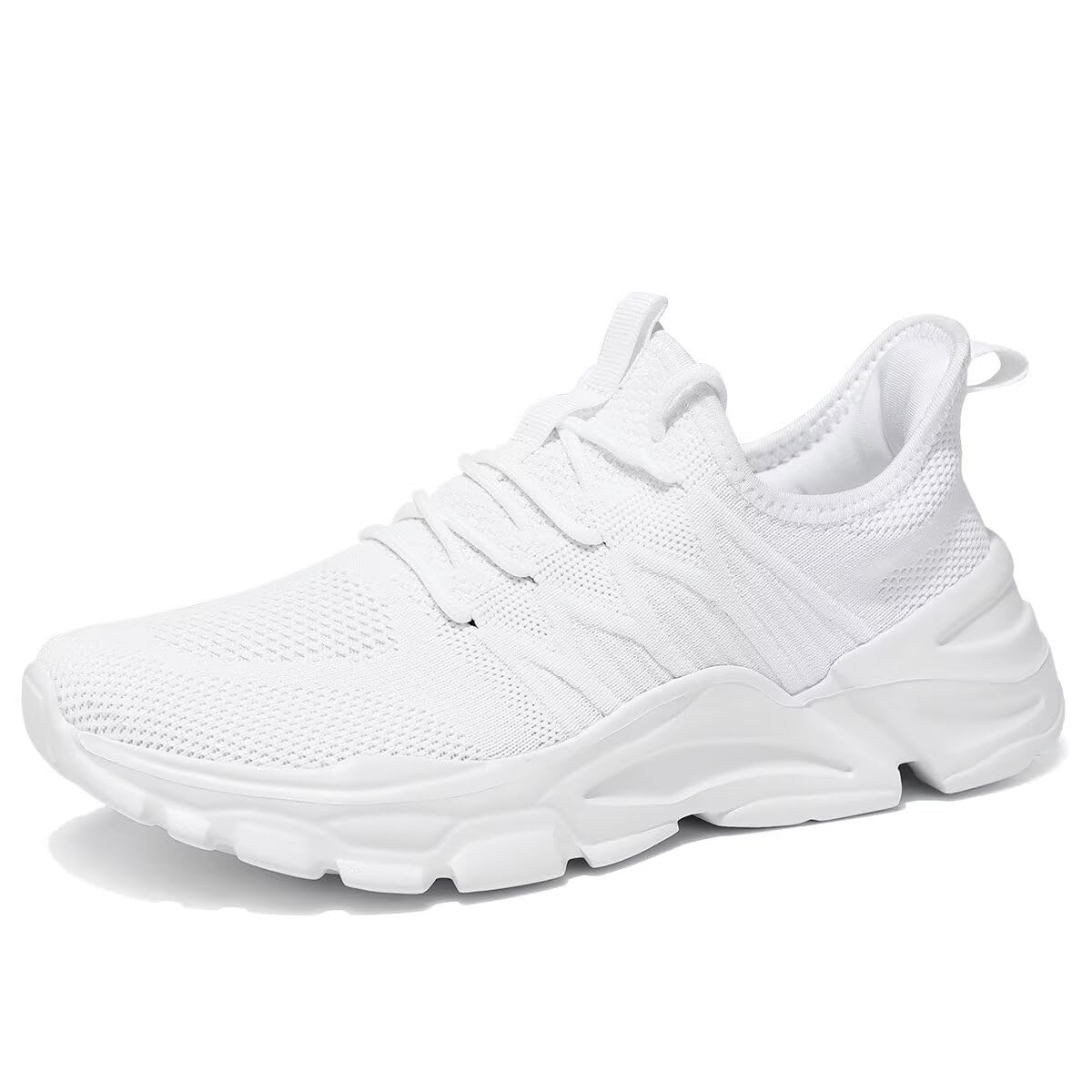 Srenket Men's Running Shoes, Non Slip, Breathable, Lightweight Fashion Sneakers, Slip Resistant Athletic Sports Walking Gym Work Shoes