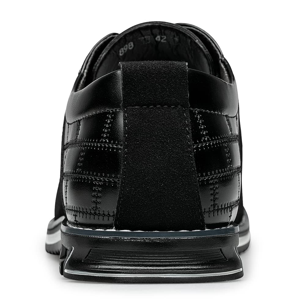 Men's Premium Leather Dress Shoes Comfort Business Casual Oxford Shoes Fashion Dress Sneakers Soft Loafers Derby Shoe for Office Working Walking Driving