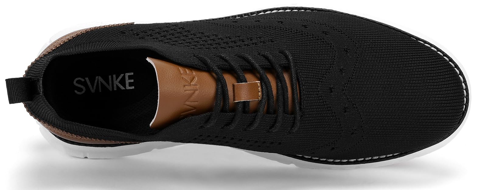 SVNKE Men's Fashion Dress Shoes Casual Oxfords Sneakers Business Breeze Tennis Comfortable Lightweight Walking