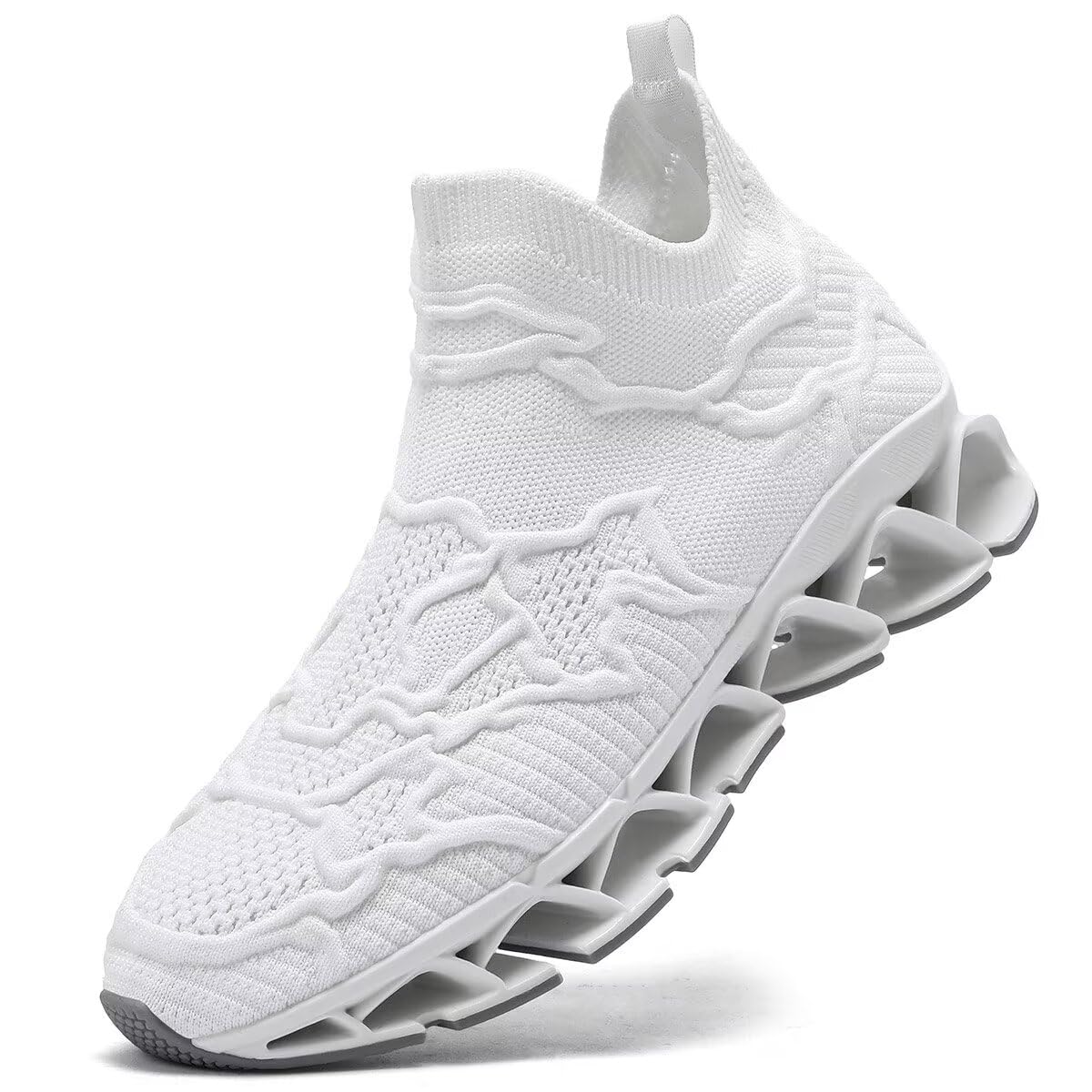 Vooncosir Men's Fashion Sneakers Breathable Mesh Running Shoes Blade Non Slip Soft Sole Casual Athletic Walking Shoes