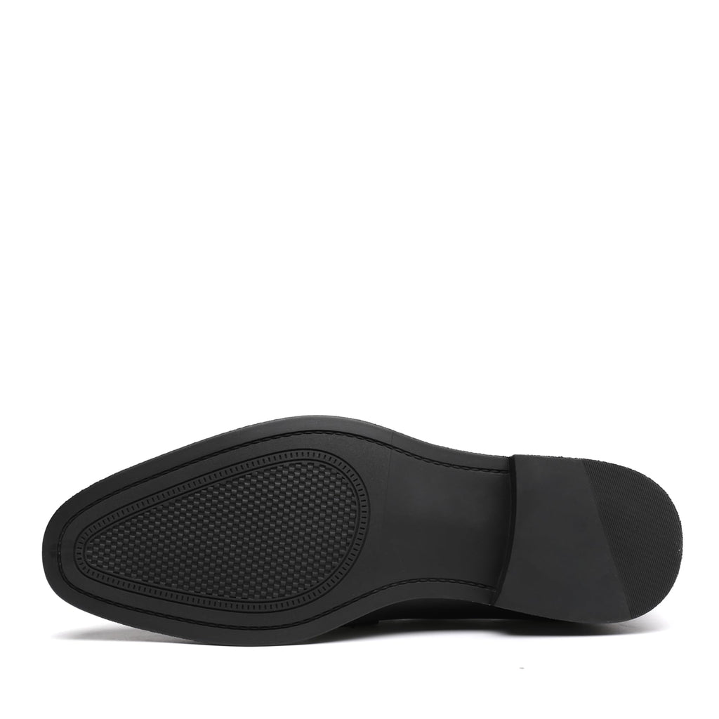 DECARSDZ Mens Slip-On Penny Loafer Casual Dress Shoes Black Wedding Formal Work Pointed Toe Men Tuxedo Shoes