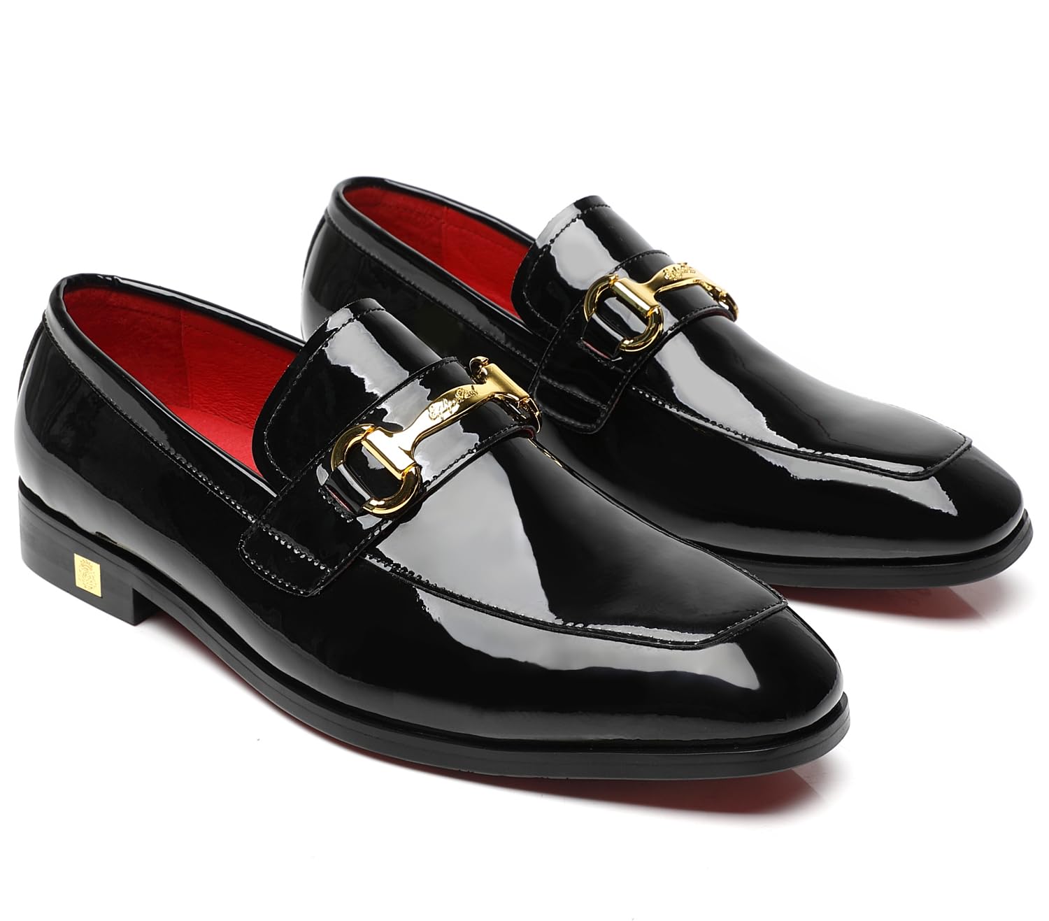 Erphpre Paul Men's Tuxedo Patent Leather Loafers Dress Shoes