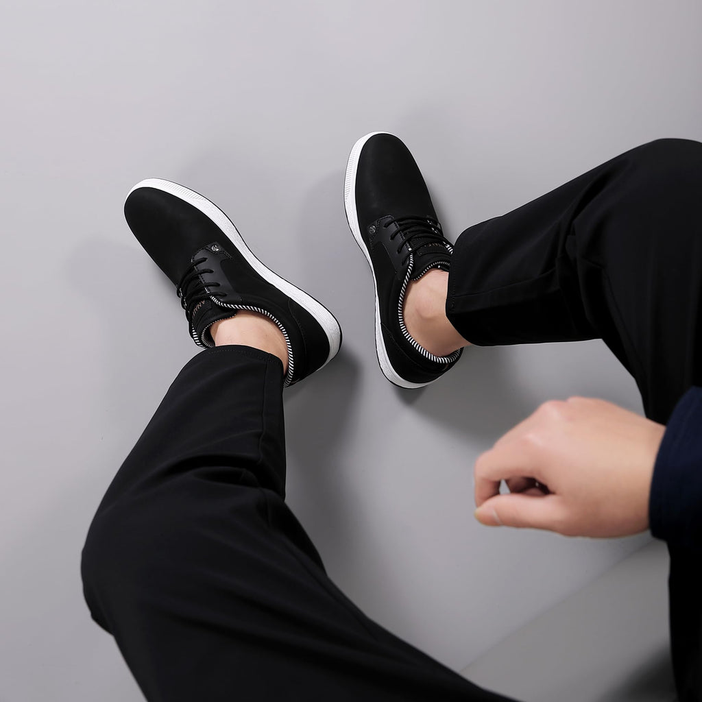 ANALEAF Mens Casual Oxfords Fashion Sneakers Soft Comfortable Lace-Up Dress Shoes