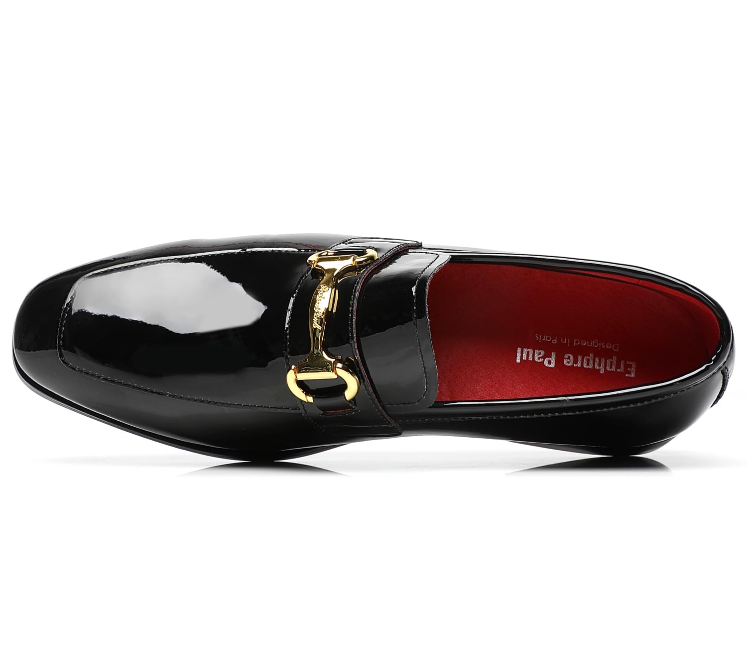 Erphpre Paul Men's Tuxedo Patent Leather Loafers Dress Shoes