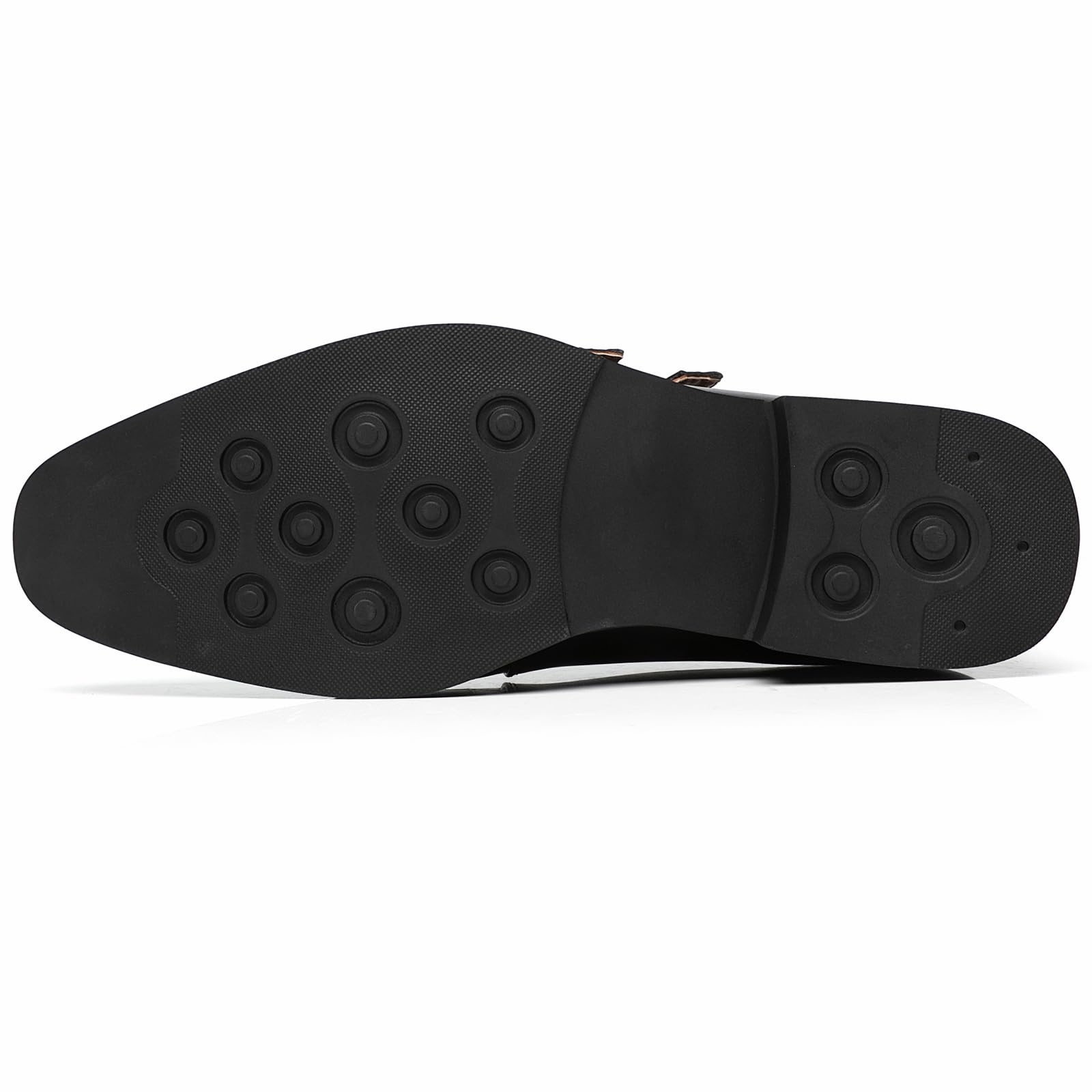 Ahico Men's Dress Shoes Monk Strap Classic Oxford Shoes Formal Business Wedding Loafers