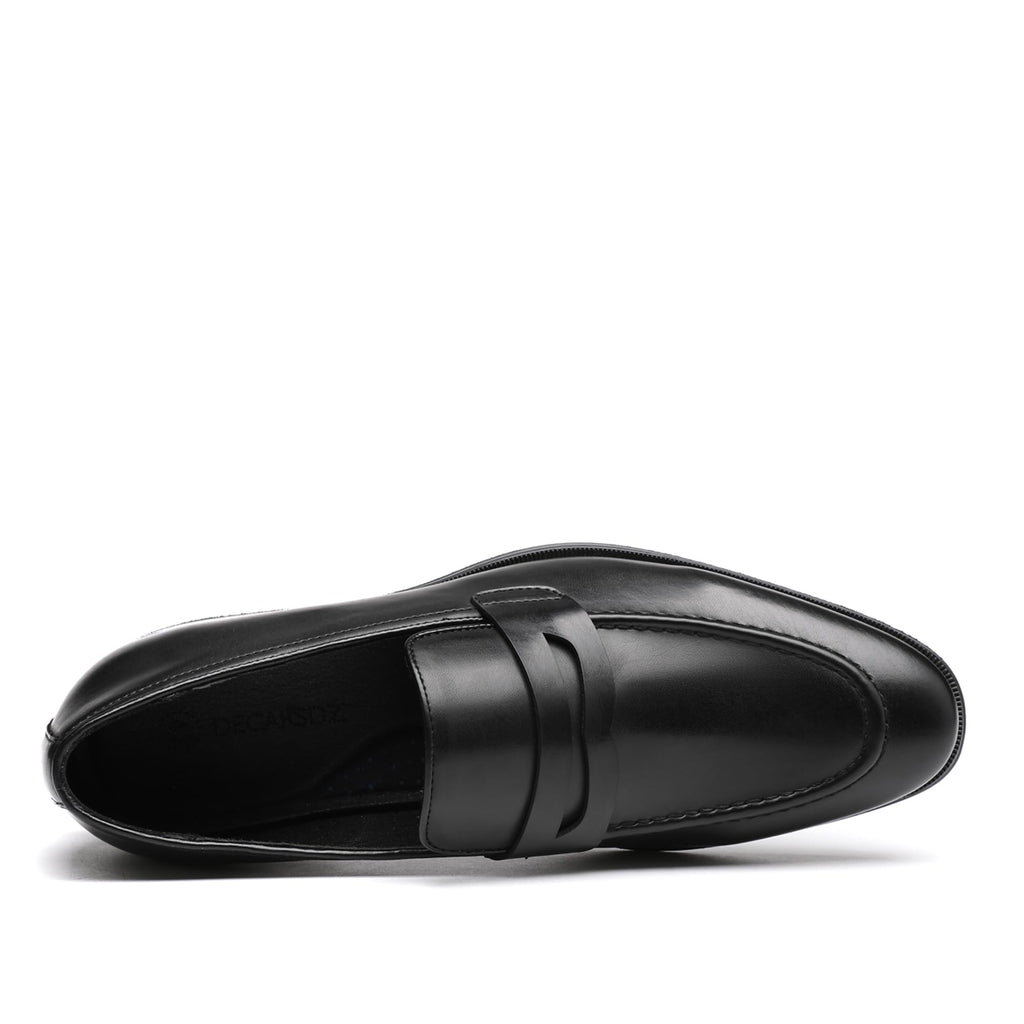 DECARSDZ Mens Slip-On Penny Loafer Casual Dress Shoes Black Wedding Formal Work Pointed Toe Men Tuxedo Shoes