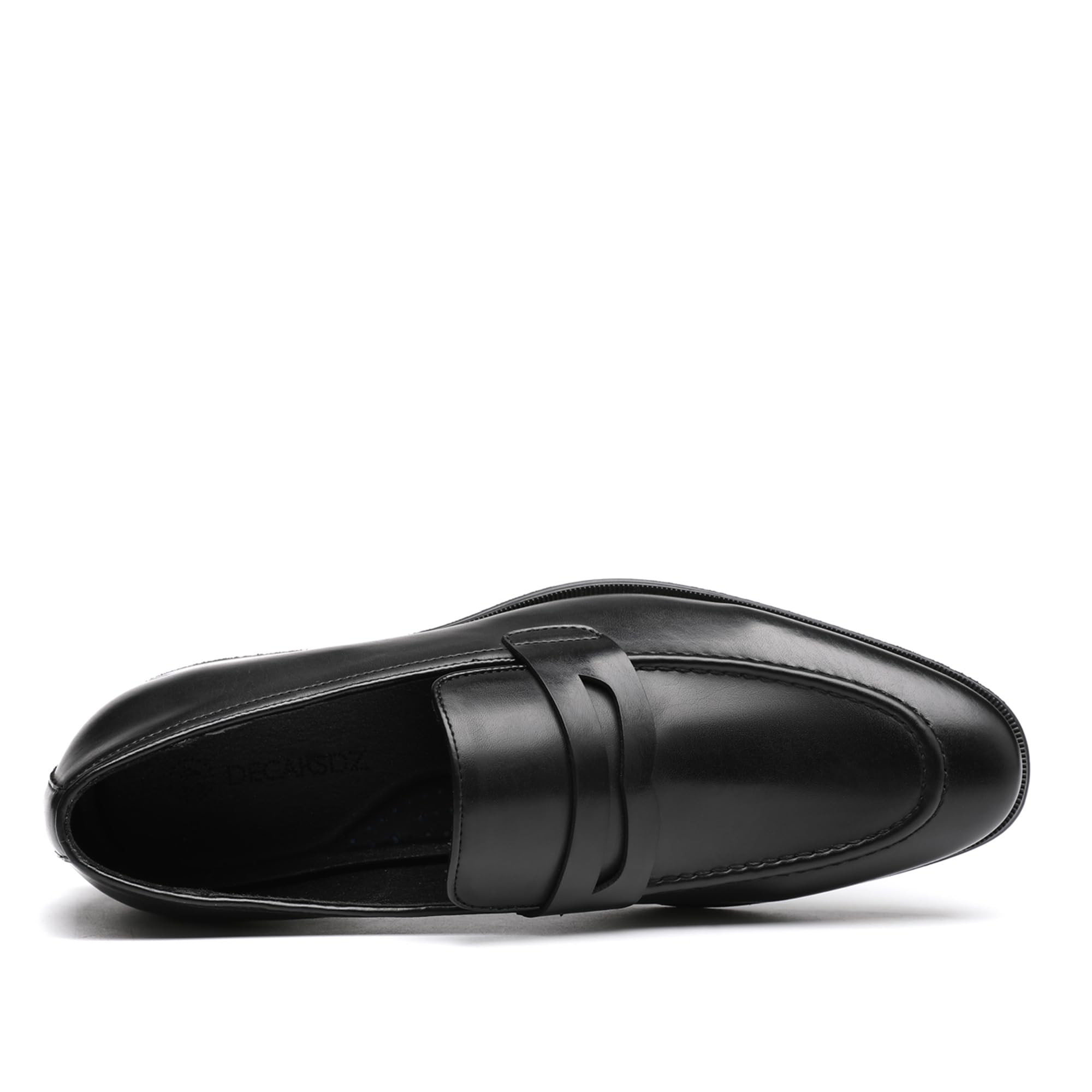 DECARSDZ Mens Slip-On Penny Loafer Casual Dress Shoes Black Wedding Formal Work Pointed Toe Men Tuxedo Shoes