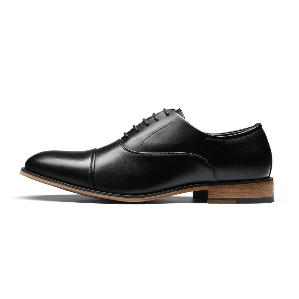Bruno Marc Men's Lace Up Soft Cap-Toe Formal Dress Shoes