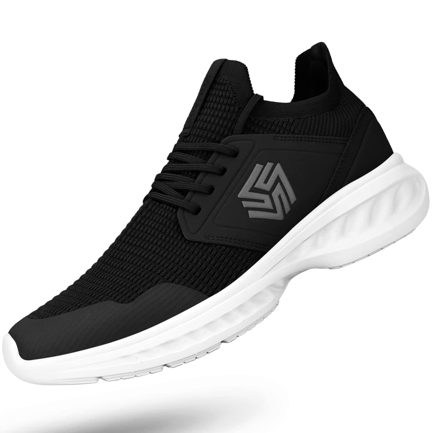 Giniros Mens Slip On Walking Shoes Non Slip Running Shoes Breathable Workout Shoes Lightweight Gym Sneakers