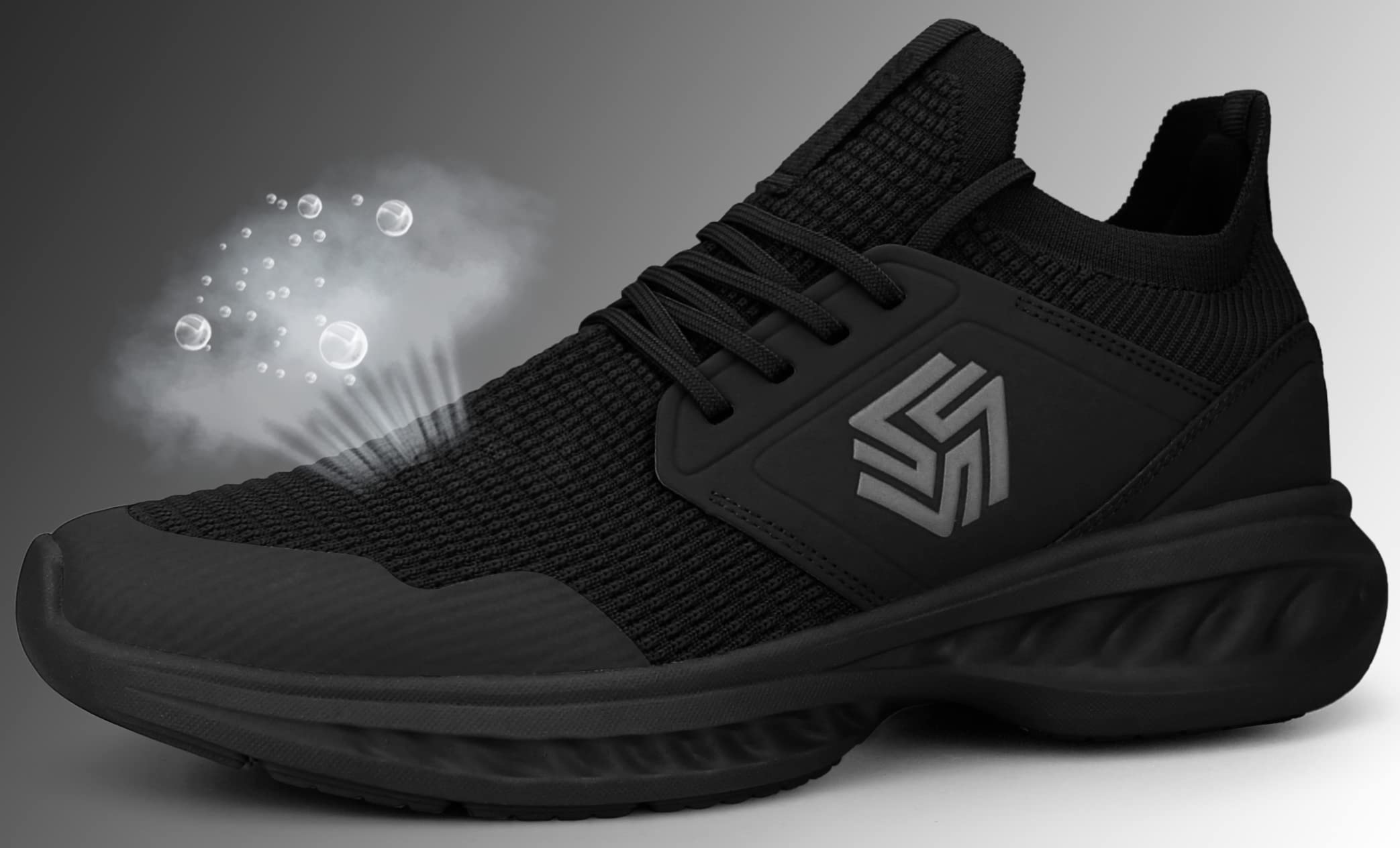 Giniros Mens Slip On Walking Shoes Non Slip Running Shoes Breathable Workout Shoes Lightweight Gym Sneakers