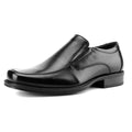 Temeshu Men's Slip-On Loafers Formal Dress Shoes Square Toe Modern Bussiness Oxford Shoes DS10