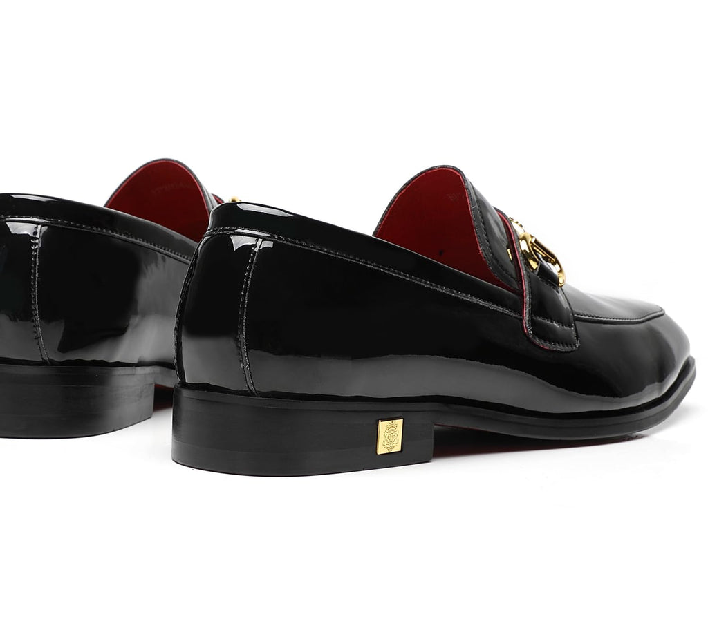 Erphpre Paul Men's Tuxedo Patent Leather Loafers Dress Shoes