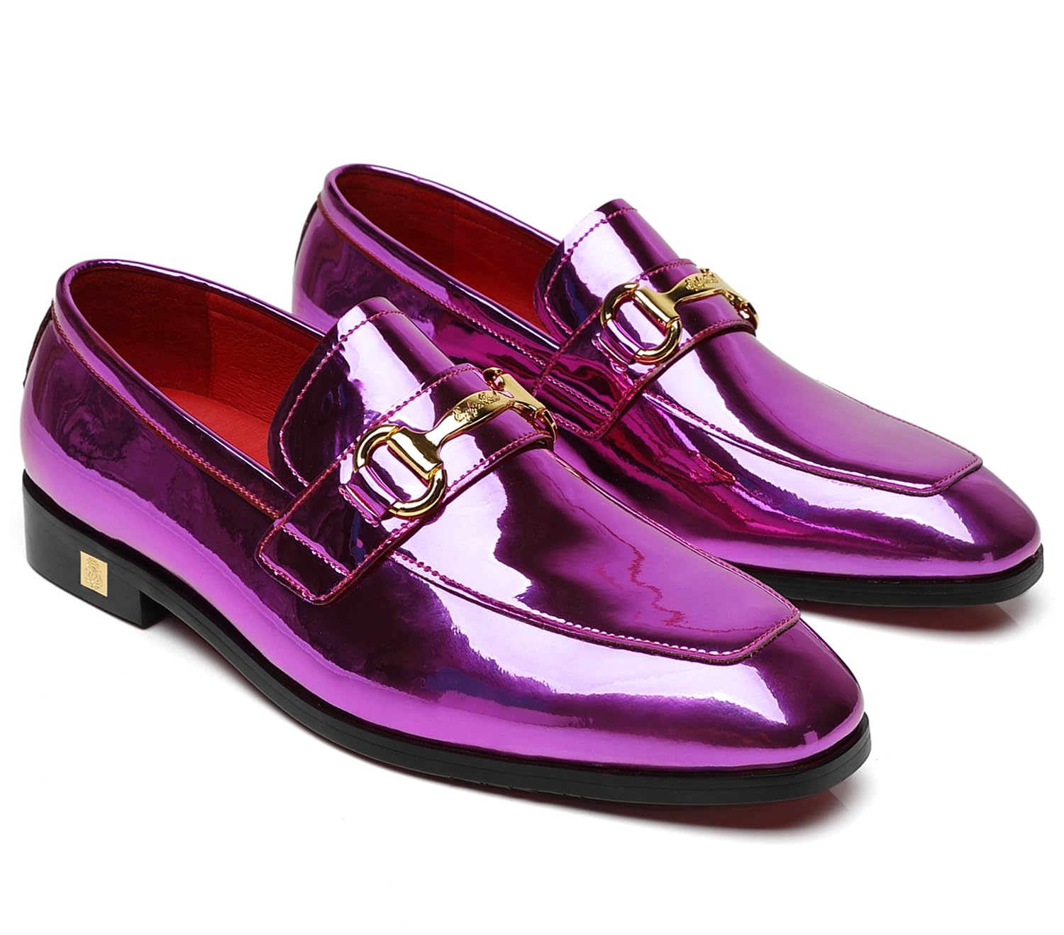 Erphpre Paul Men's Tuxedo Patent Leather Loafers Dress Shoes