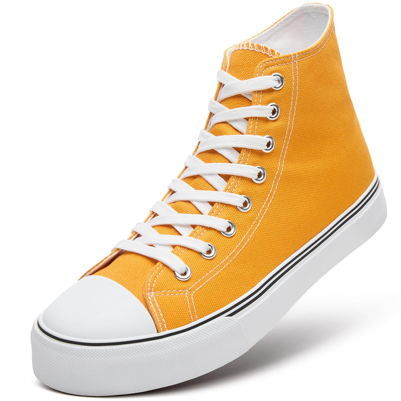 ZGR Men's High Top Canvas Sneakers Lace Up Classic Casual Walking Shoes