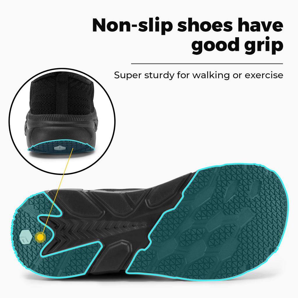 FitVille Wide Walking Shoes for Men Comfortable Lightweight Running Wide Toe Box Shoes for Men Non Slip Cushioned