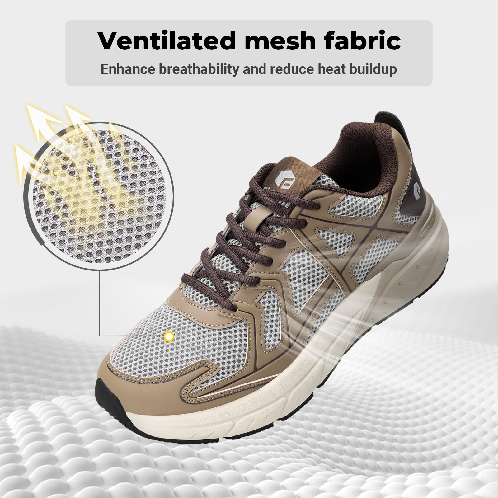 FitVille Mens Walking Shoes Wide Width Thicker Cushioning Sneakers Extra Wide Shoes for Men Bouncy Shoes Non Slip Workout Gym Athletic Sneakers