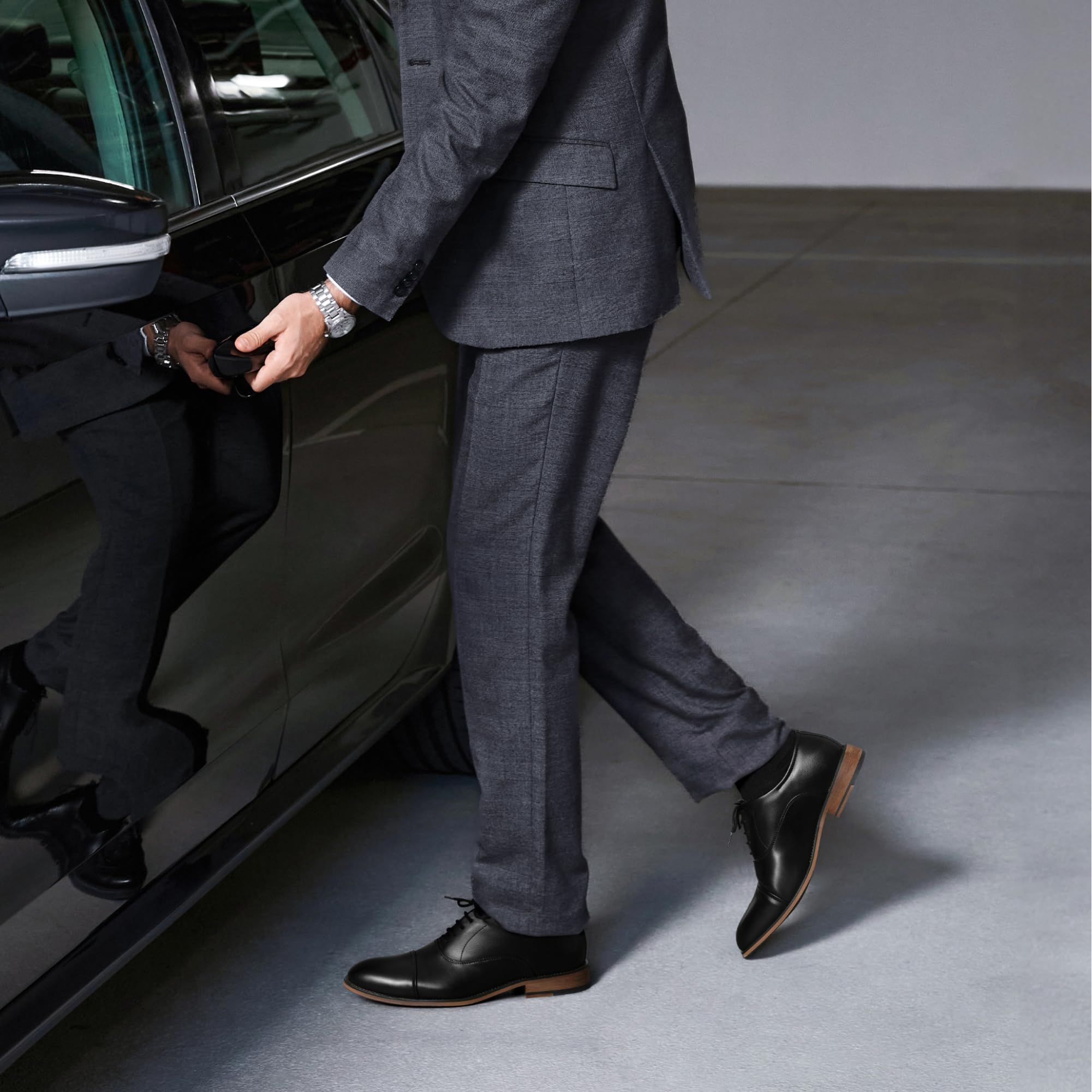 Bruno Marc Men's Lace Up Soft Cap-Toe Formal Dress Shoes