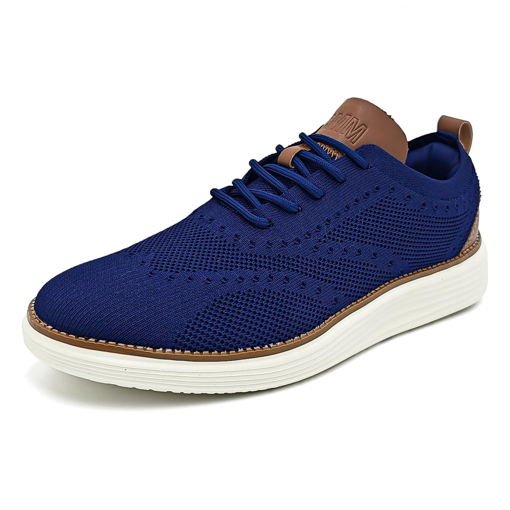 YCMM Mens Casual Dress Shoes Comfortable Breathable Mesh Oxford Business Office Walking Lightweight Tennis Sneakers Blue Size 11