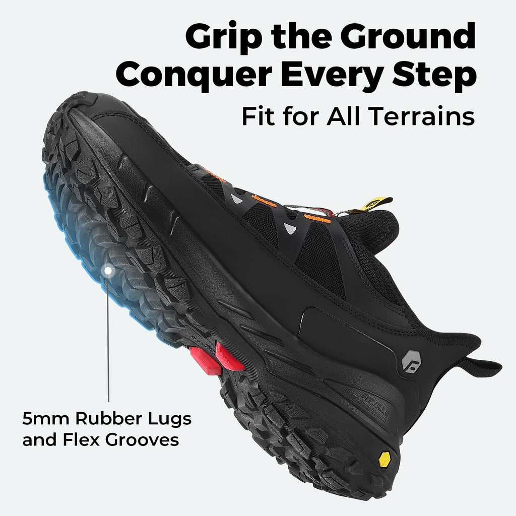 FitVille Extra Wide Sneakers for Men Slip-on Shoes, Soft Comfortable Mens Running Shoe, Slip Resistant Hiking Walking Shoes with Arch Support & Wide Toe Box