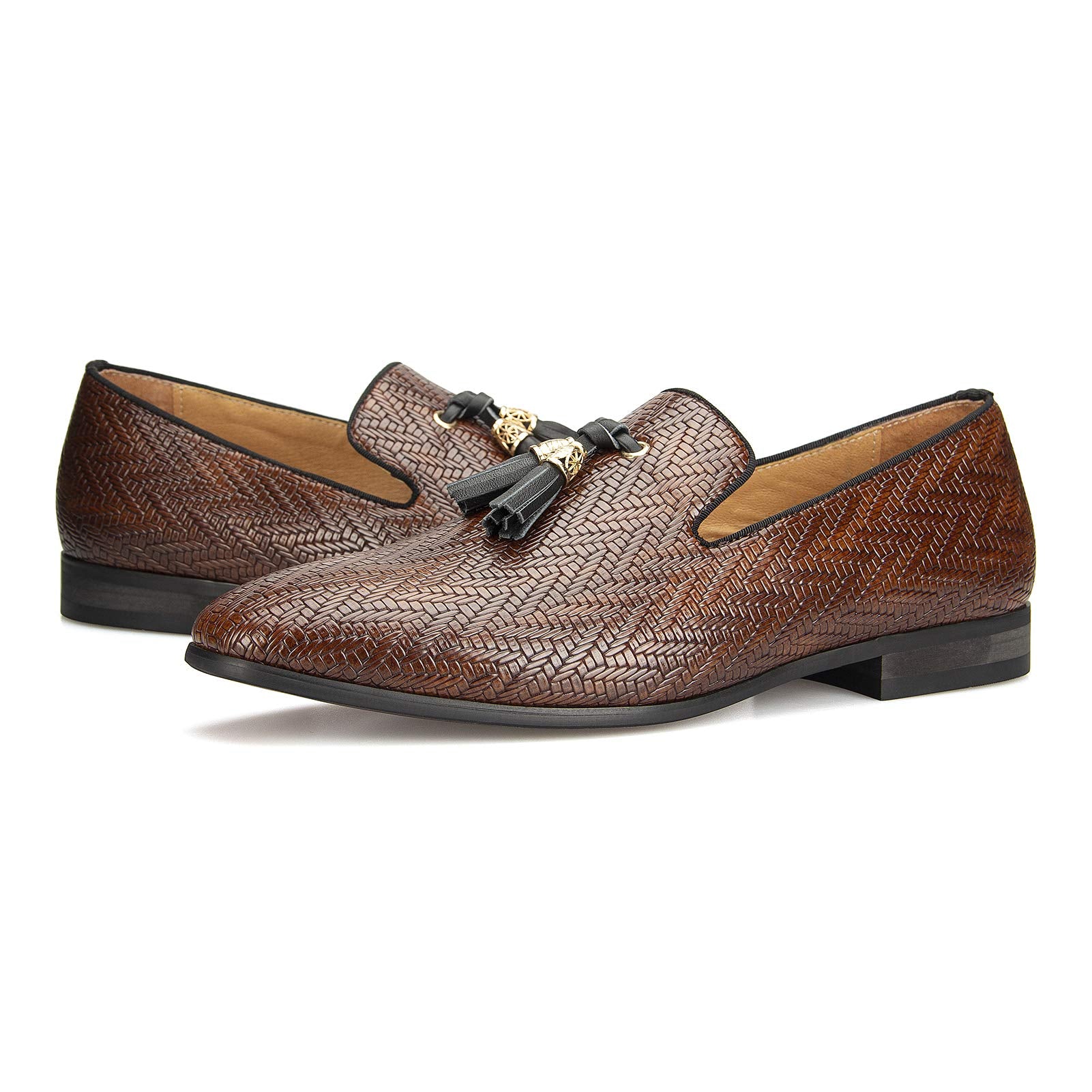 Meijiana Mens Loafers Wedding Dress Shoes Slip-On Loafers for Men Tuxedo Suit Shoes