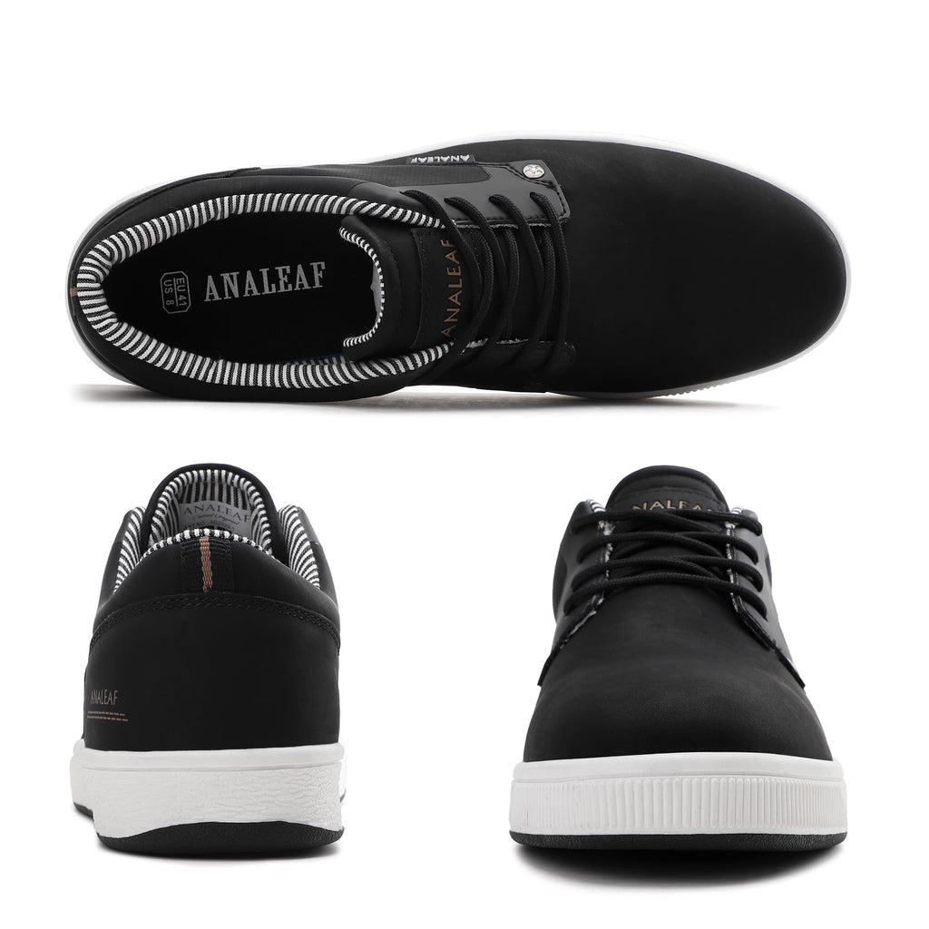 ANALEAF Mens Casual Oxfords Fashion Sneakers Soft Comfortable Lace-Up Dress Shoes