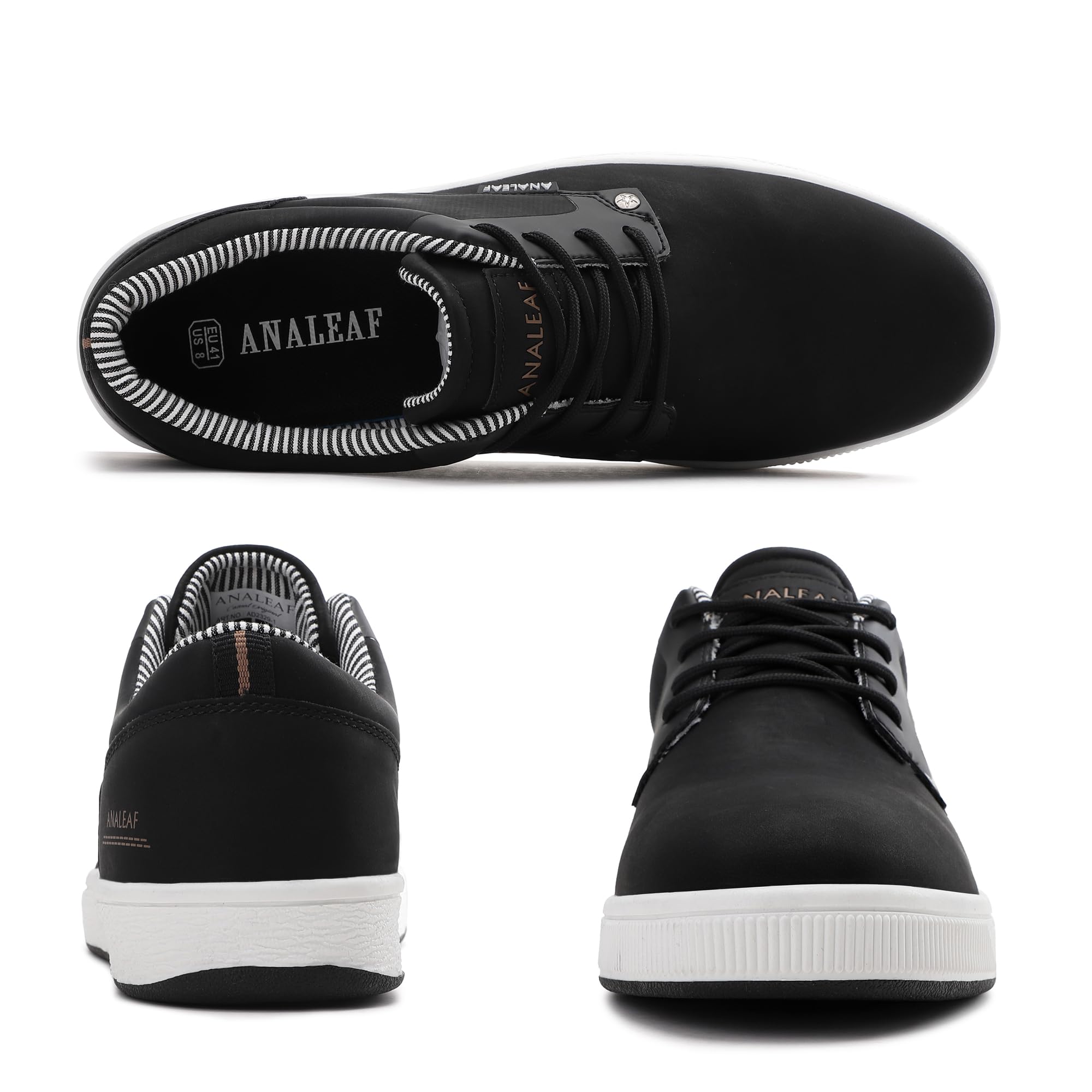 ANALEAF Mens Casual Oxfords Fashion Sneakers Soft Comfortable Lace-Up Dress Shoes