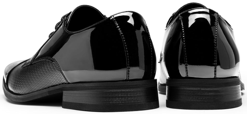 Jousen Mens Dress Shoes Tuxedo Patent Oxford Classic Comfortable Dress Shoes for Men