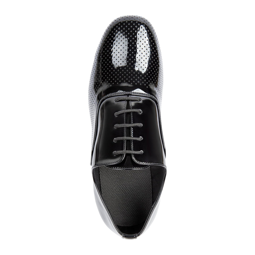 Linodes Breathable Men's Latin Dance Shoes 1 Inch Leather Sole Ballroom Salsa Tango Waltz Character Shoe