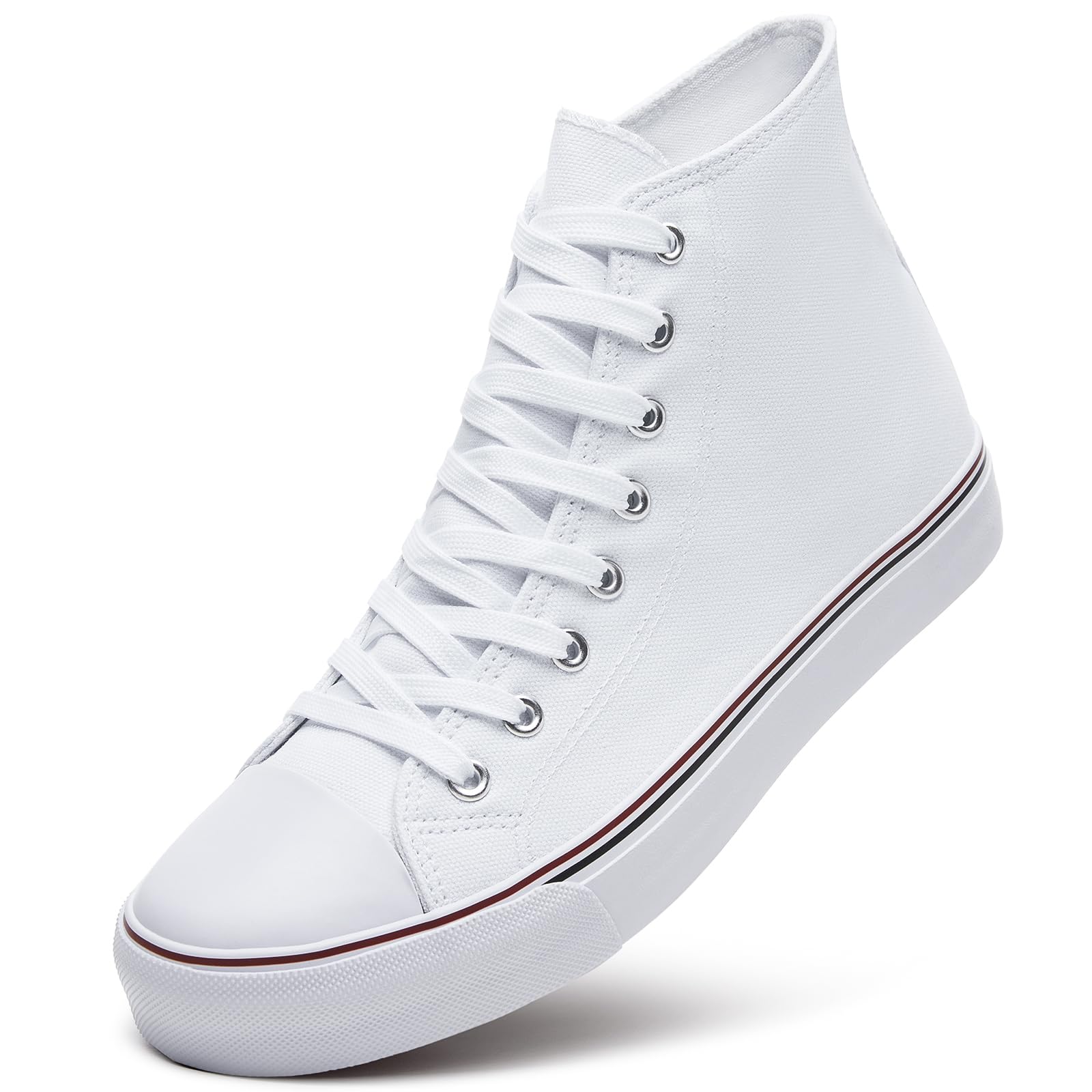 ZGR Men's High Top Canvas Sneakers Lace Up Classic Casual Walking Shoes