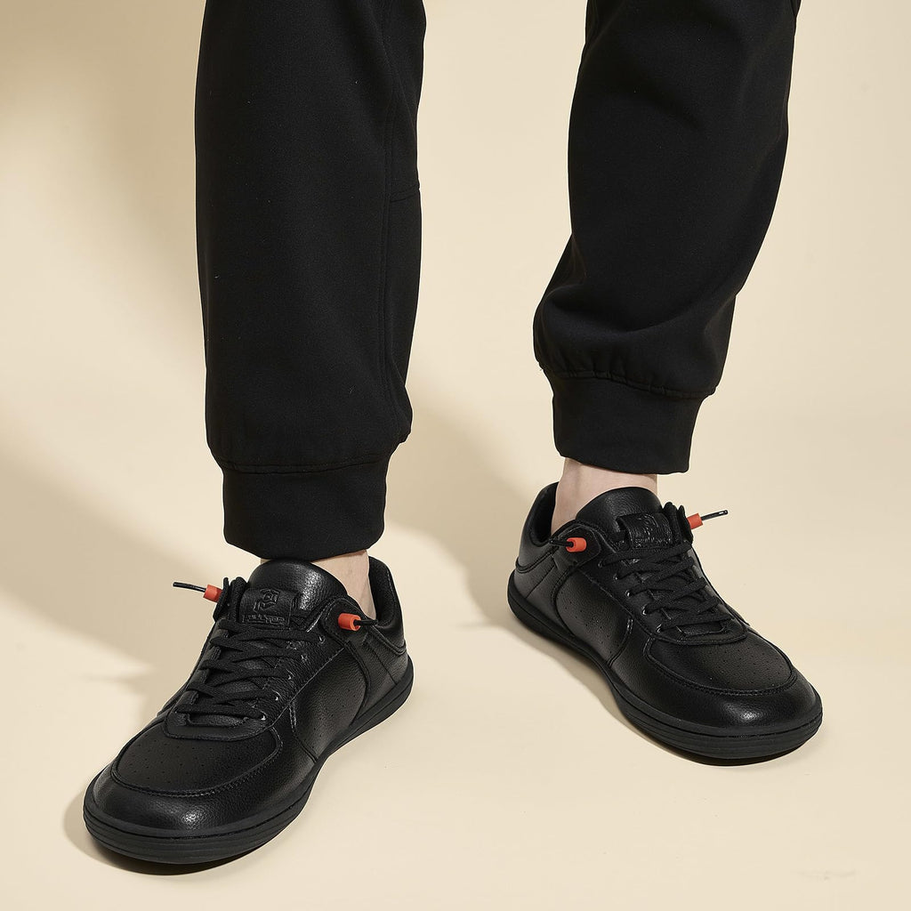 Pulltop Barefoot Wide Toe Box Shoes for Men - Minimalist Barefoot Dress Shoes Sneakers Zero Drop Slip on Walking Non Slip Shoes for Men