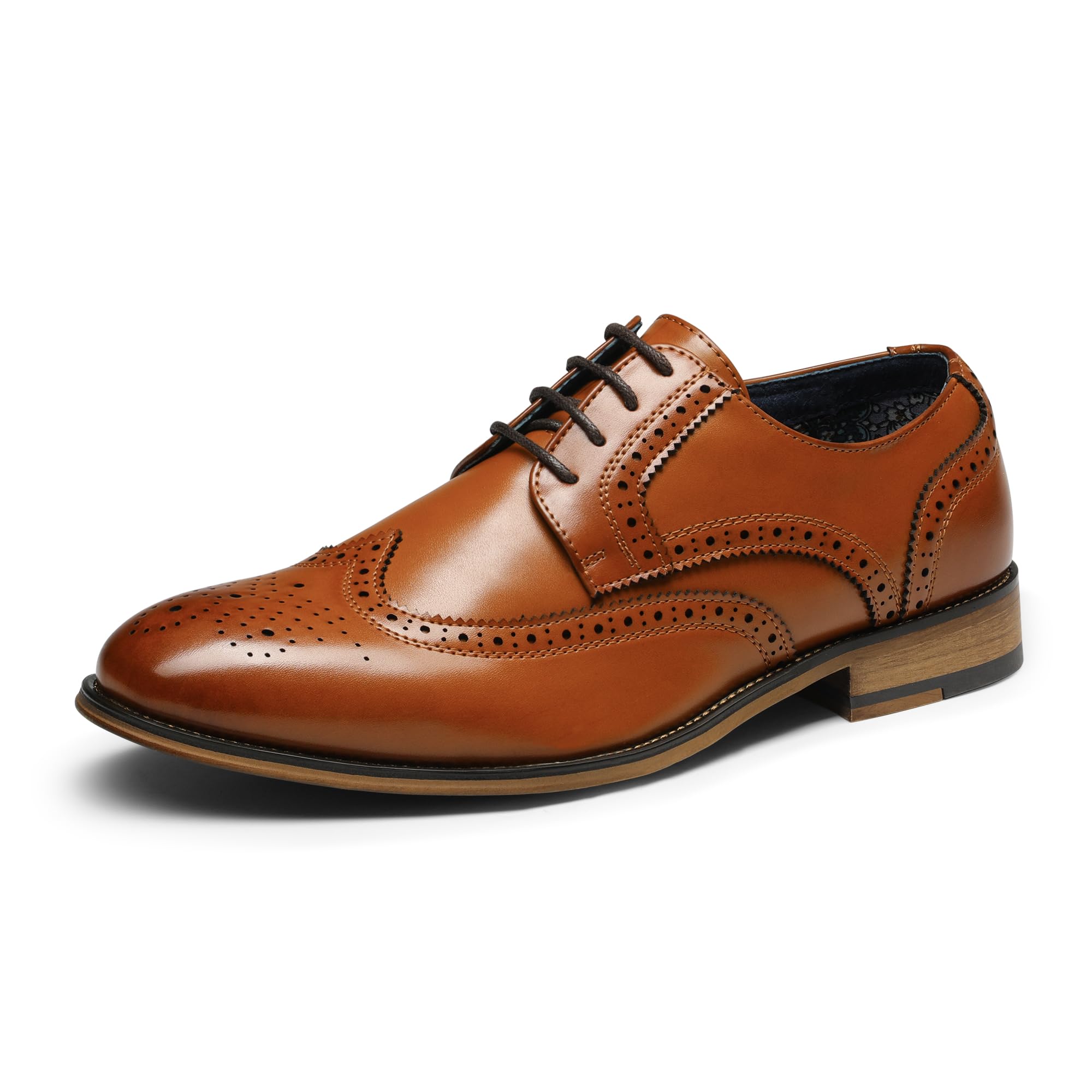 Bruno Marc Men's Lace Up Soft Cap-Toe Formal Dress Shoes