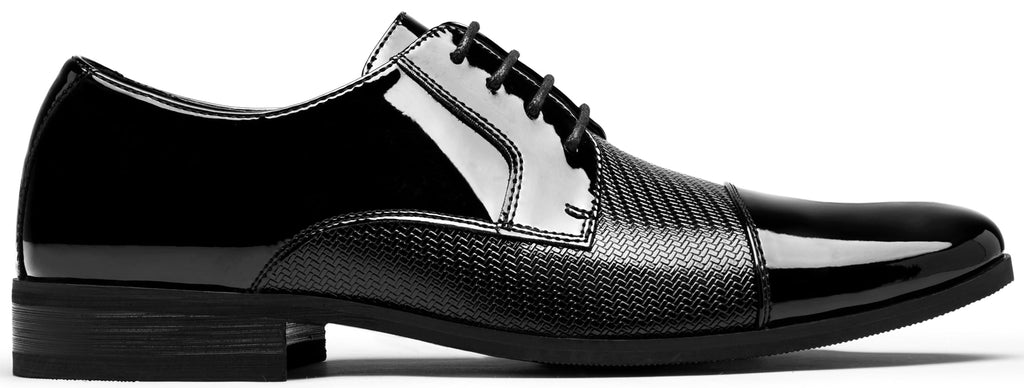 Jousen Mens Dress Shoes Tuxedo Patent Oxford Classic Comfortable Dress Shoes for Men
