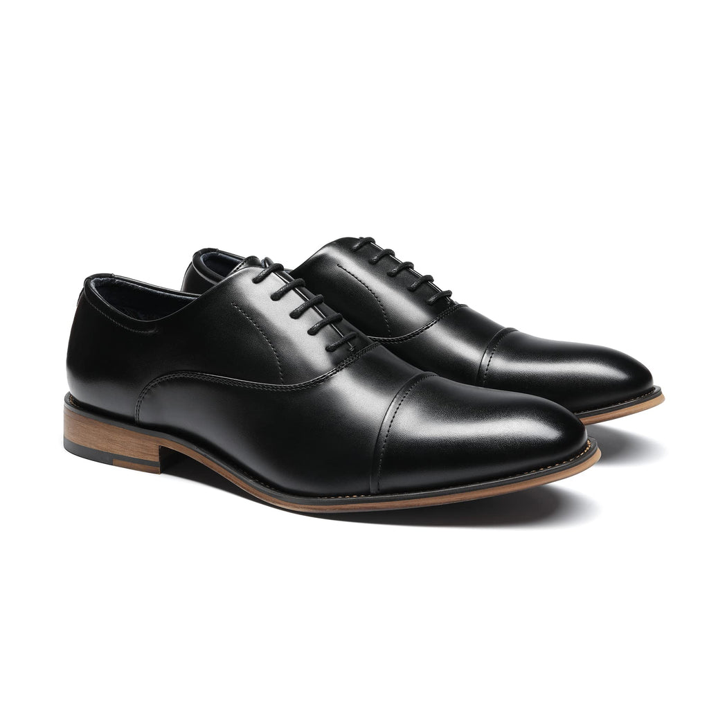 Bruno Marc Men's Lace Up Soft Cap-Toe Formal Dress Shoes