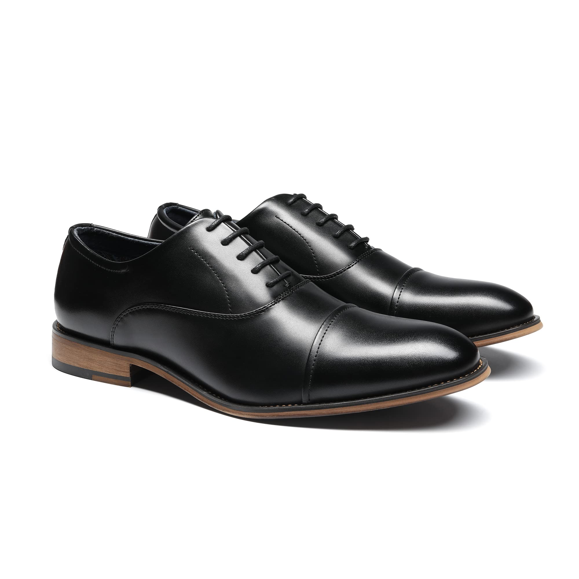Bruno Marc Men's Lace Up Soft Cap-Toe Formal Dress Shoes