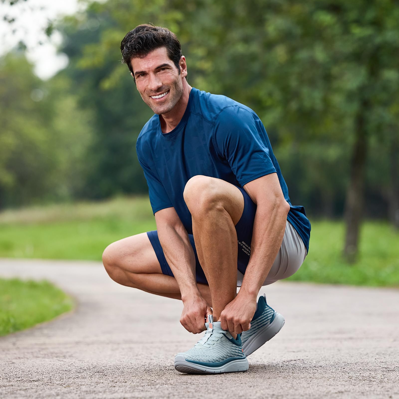 FitVille Men's Extra Wide Walking Shoes Wide Width Breathable Orthopedic Sneakers with Arch Support for Flat Feet Heel Pain Relief