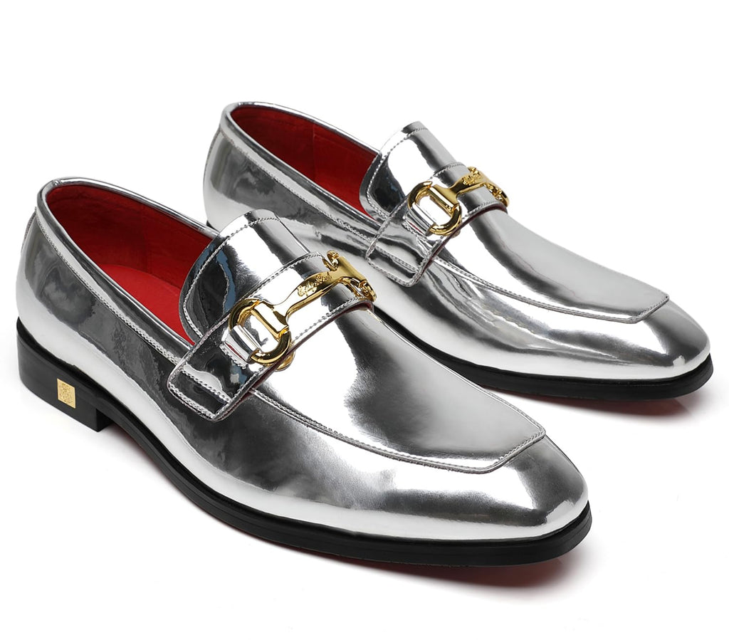 Erphpre Paul Men's Tuxedo Patent Leather Loafers Dress Shoes