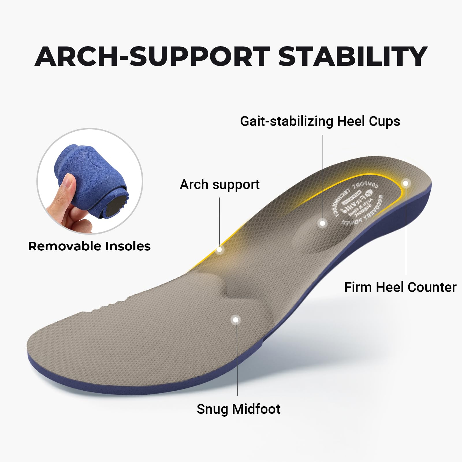 FitVille Men's Outdoor Hiking Shoes with High Traction Outsole, Water-Resistant & High Rebound Cushioning, Low-Top Trailing Shoes for Walking Trekking Camping Grey