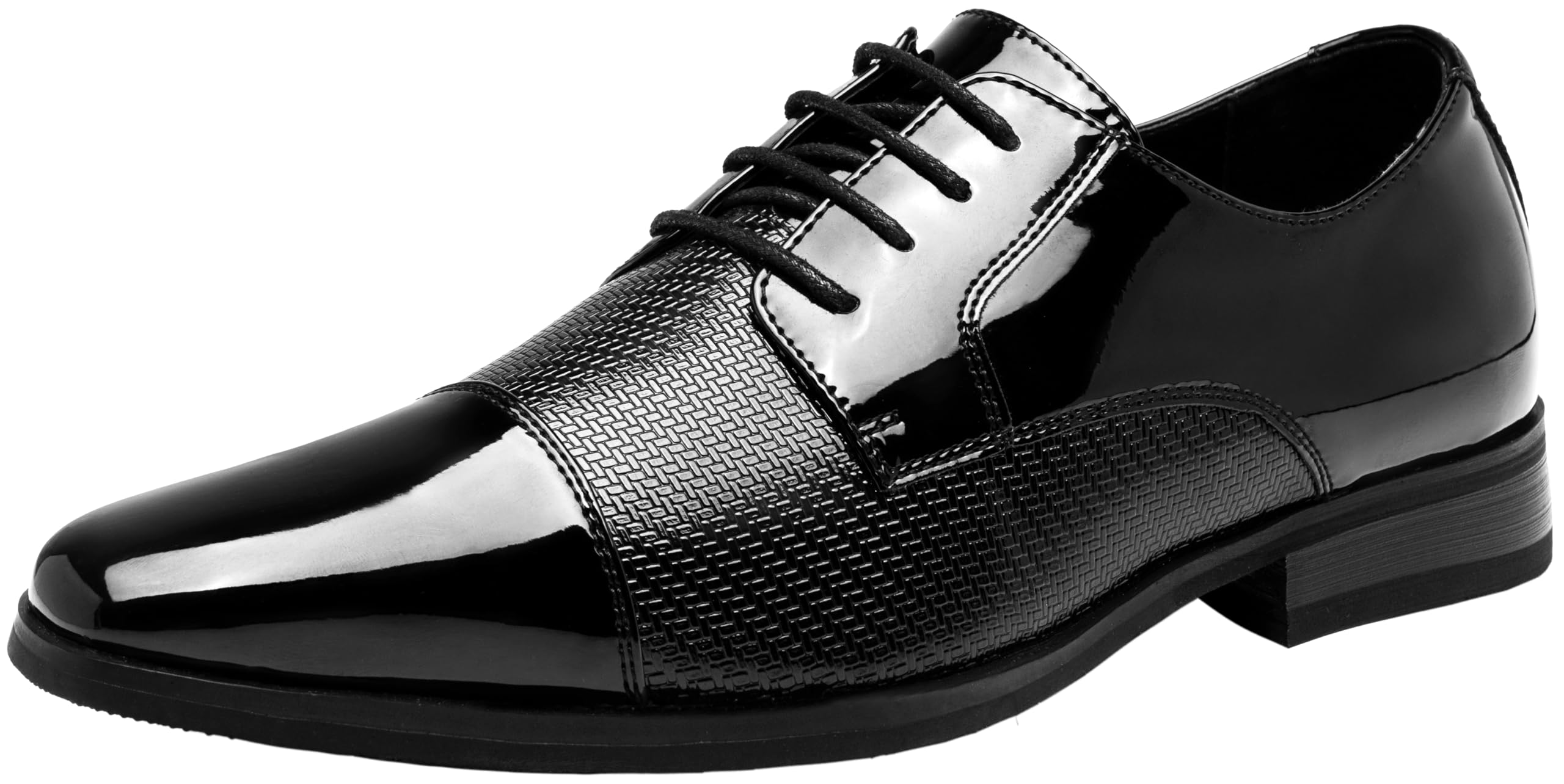 Jousen Mens Dress Shoes Tuxedo Patent Oxford Classic Comfortable Dress Shoes for Men