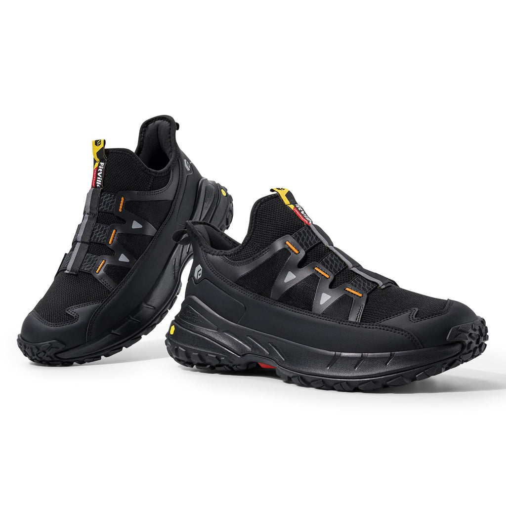 FitVille Extra Wide Sneakers for Men Slip-on Shoes, Soft Comfortable Mens Running Shoe, Slip Resistant Hiking Walking Shoes with Arch Support & Wide Toe Box