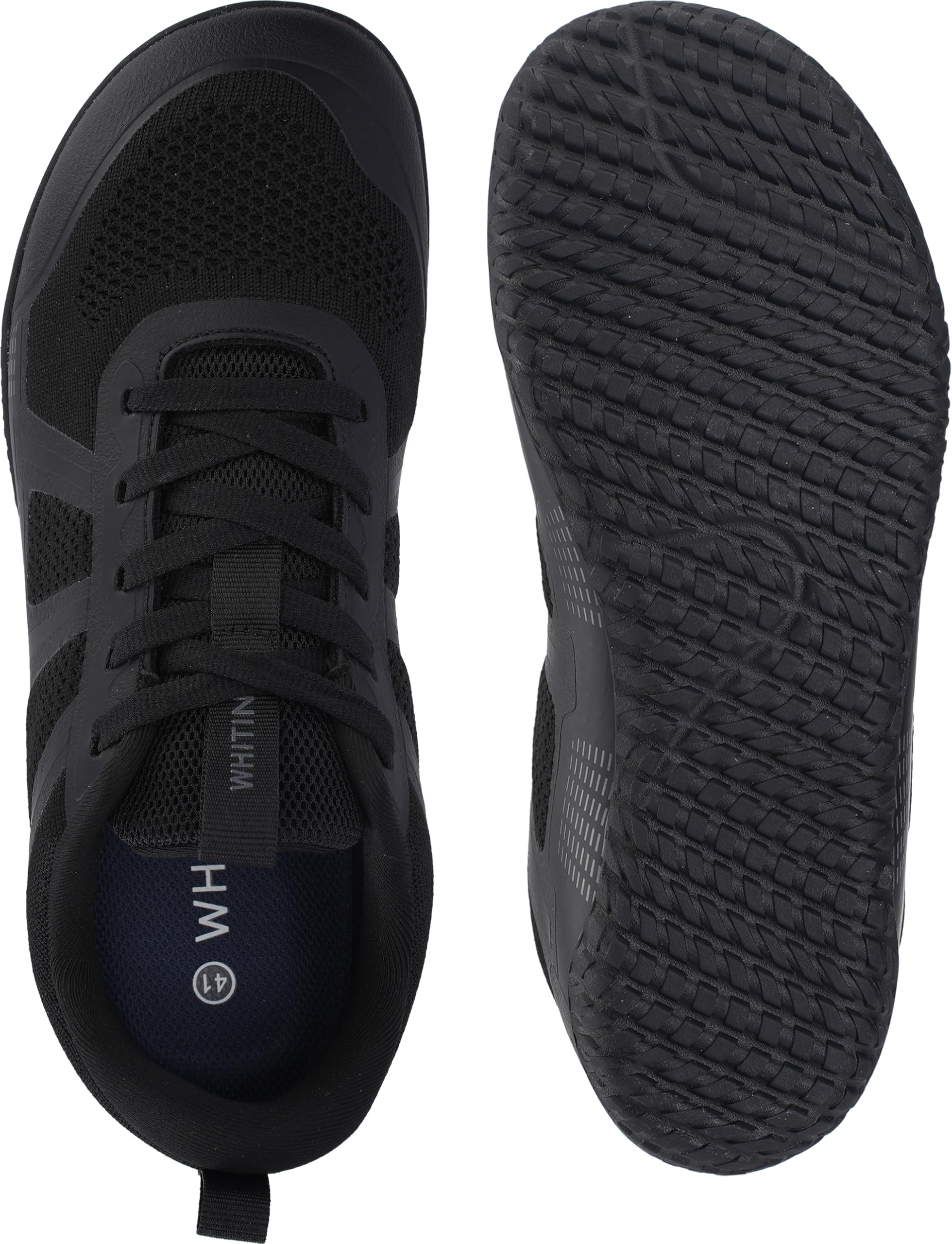 WHITIN Men's Wide Barefoot Shoes + Zero Drop & Durable Tire Tread-Inspired Sole