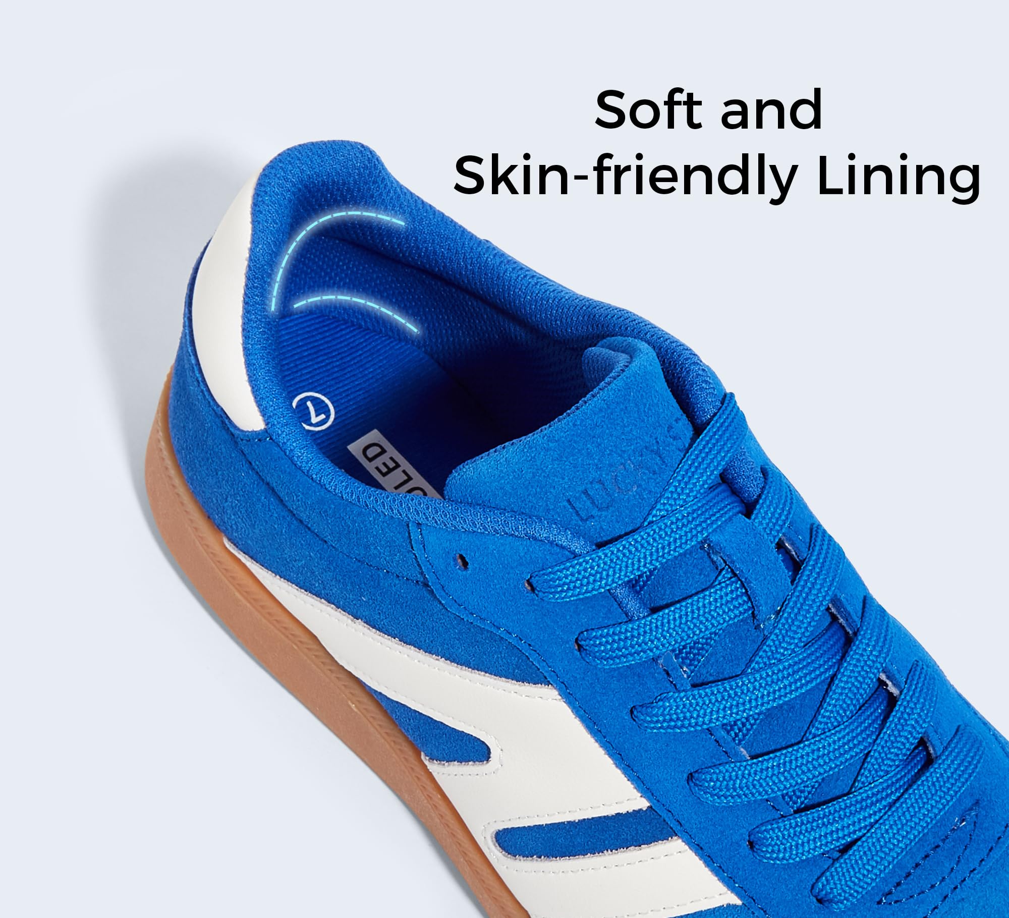 LUCKY STEP Men's Retro Fashion Sneakers Low Top Comfort Trainers Casual Lightweight Classic Walking Shoes