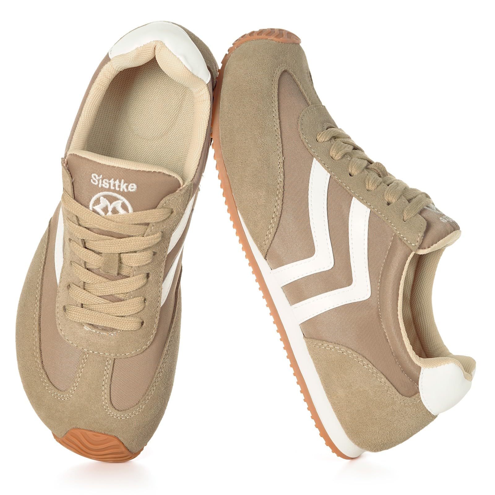 Casual Sneakers for Men Wide Width Fashion Sneakers Genuine Leather Trendy Lace-Up Walking Shoes Lightweight Comfort Non Slip for Outdoor with Memory Foam Insole