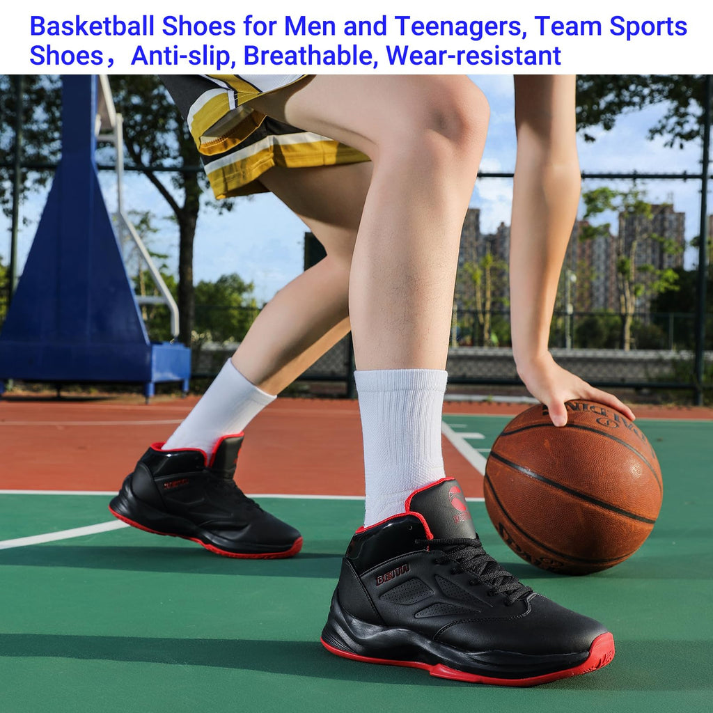 Beita High Upper Basketball Shoes for Men Sneakers Breathable Sports Shoes Anti Slip