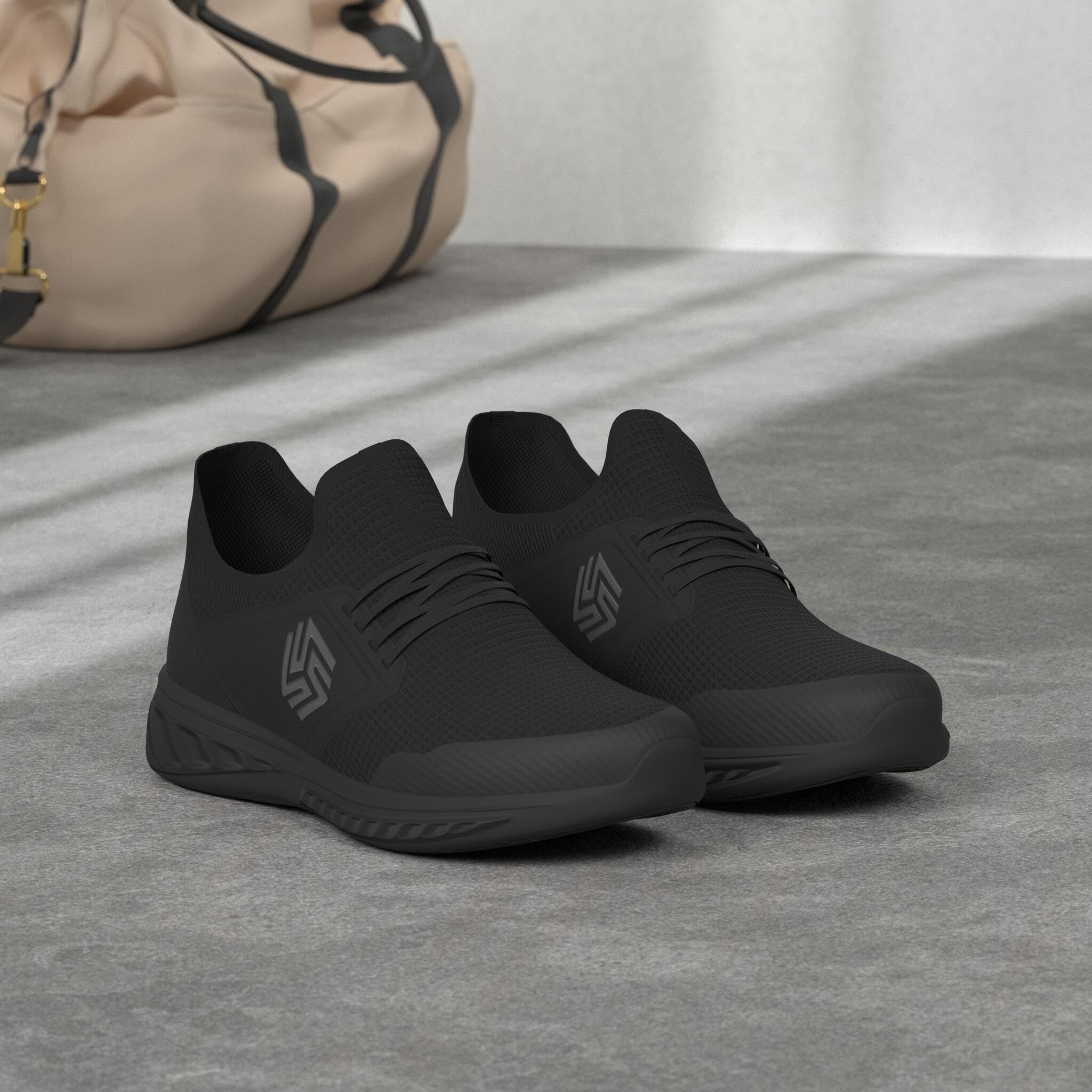 Giniros Mens Slip On Walking Shoes Non Slip Running Shoes Breathable Workout Shoes Lightweight Gym Sneakers