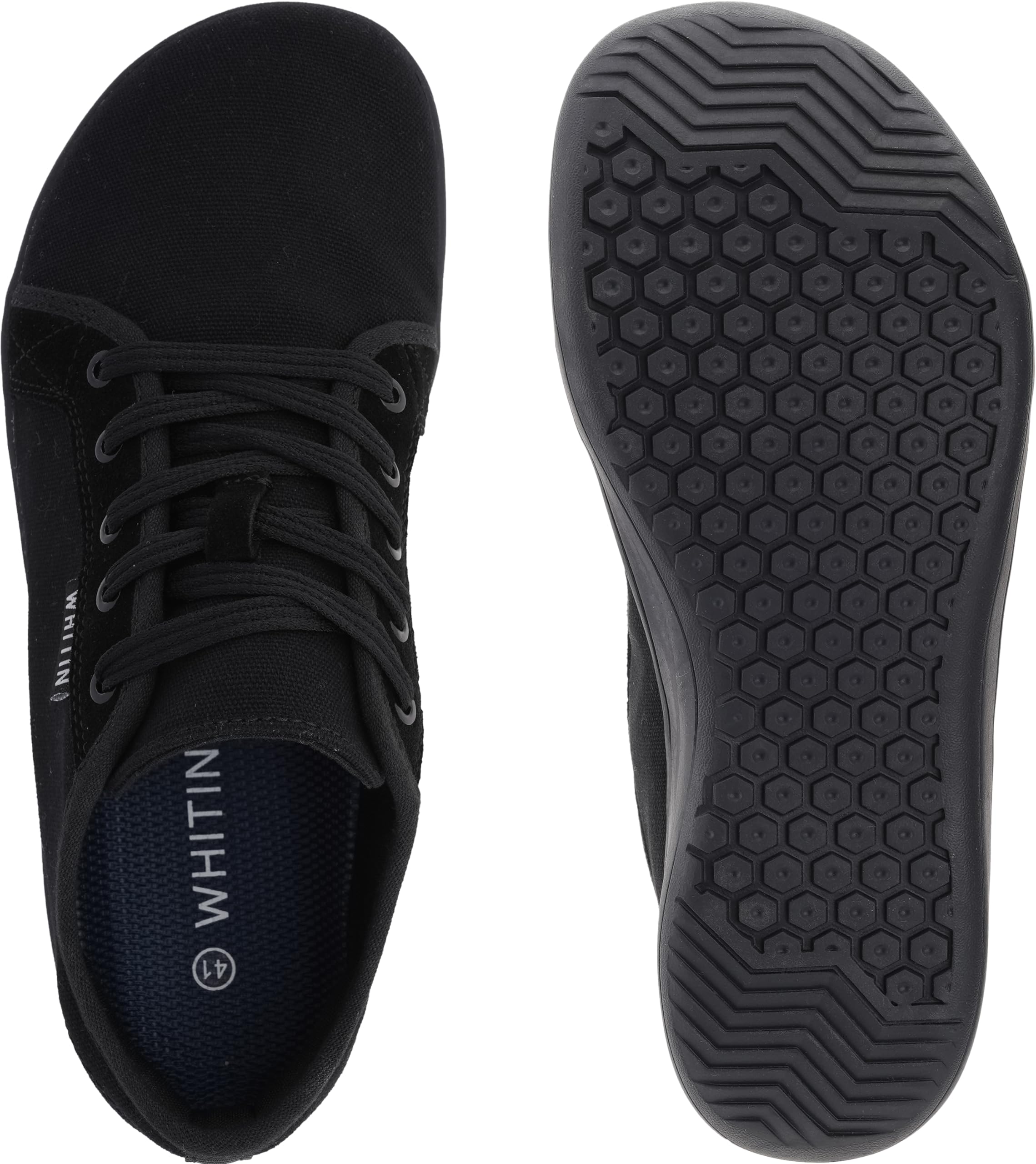 WHITIN Men's Canvas Barefoot Shoes | Wide Toe-Box | Zero-Drop Sole