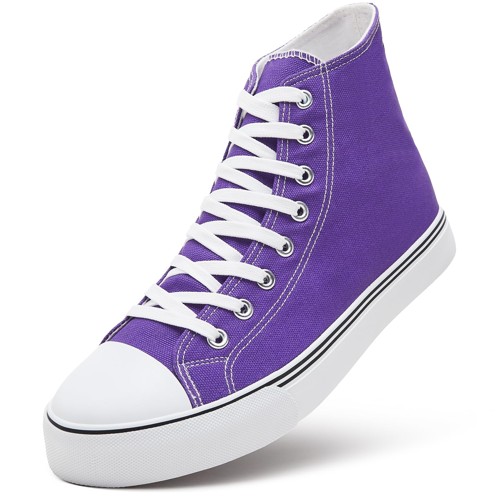 ZGR Men's High Top Canvas Sneakers Lace Up Classic Casual Walking Shoes