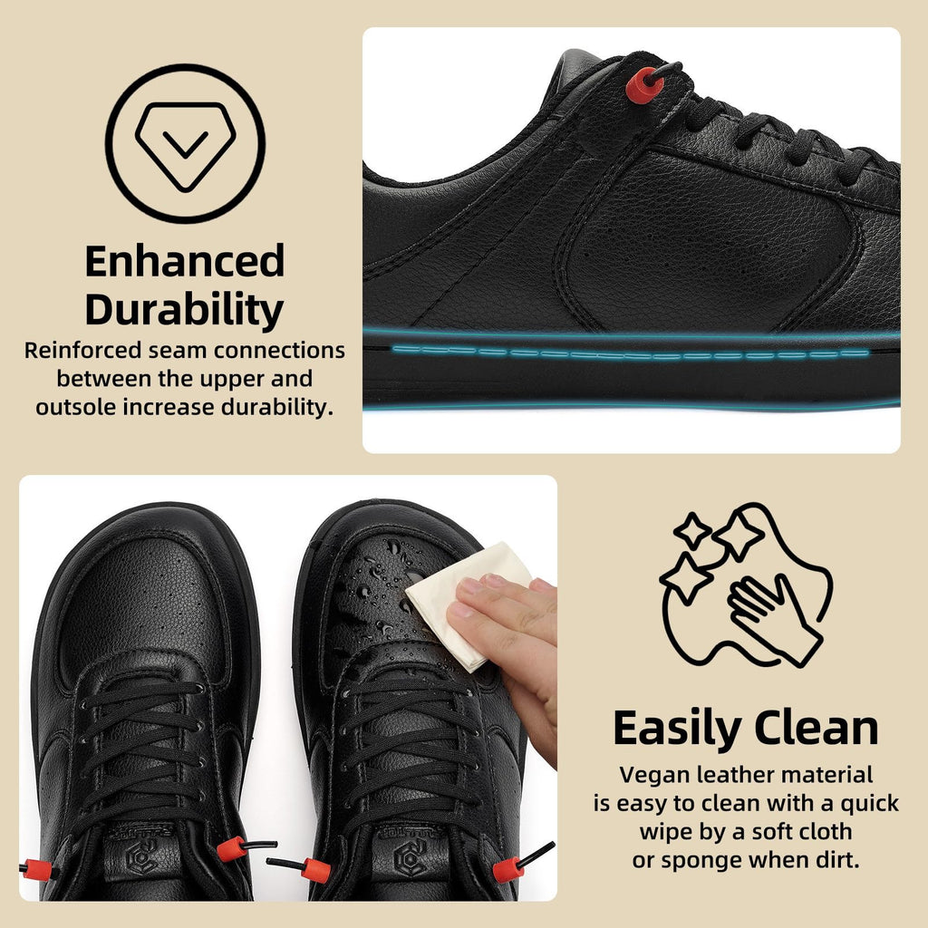 Pulltop Barefoot Wide Toe Box Shoes for Men - Minimalist Barefoot Dress Shoes Sneakers Zero Drop Slip on Walking Non Slip Shoes for Men