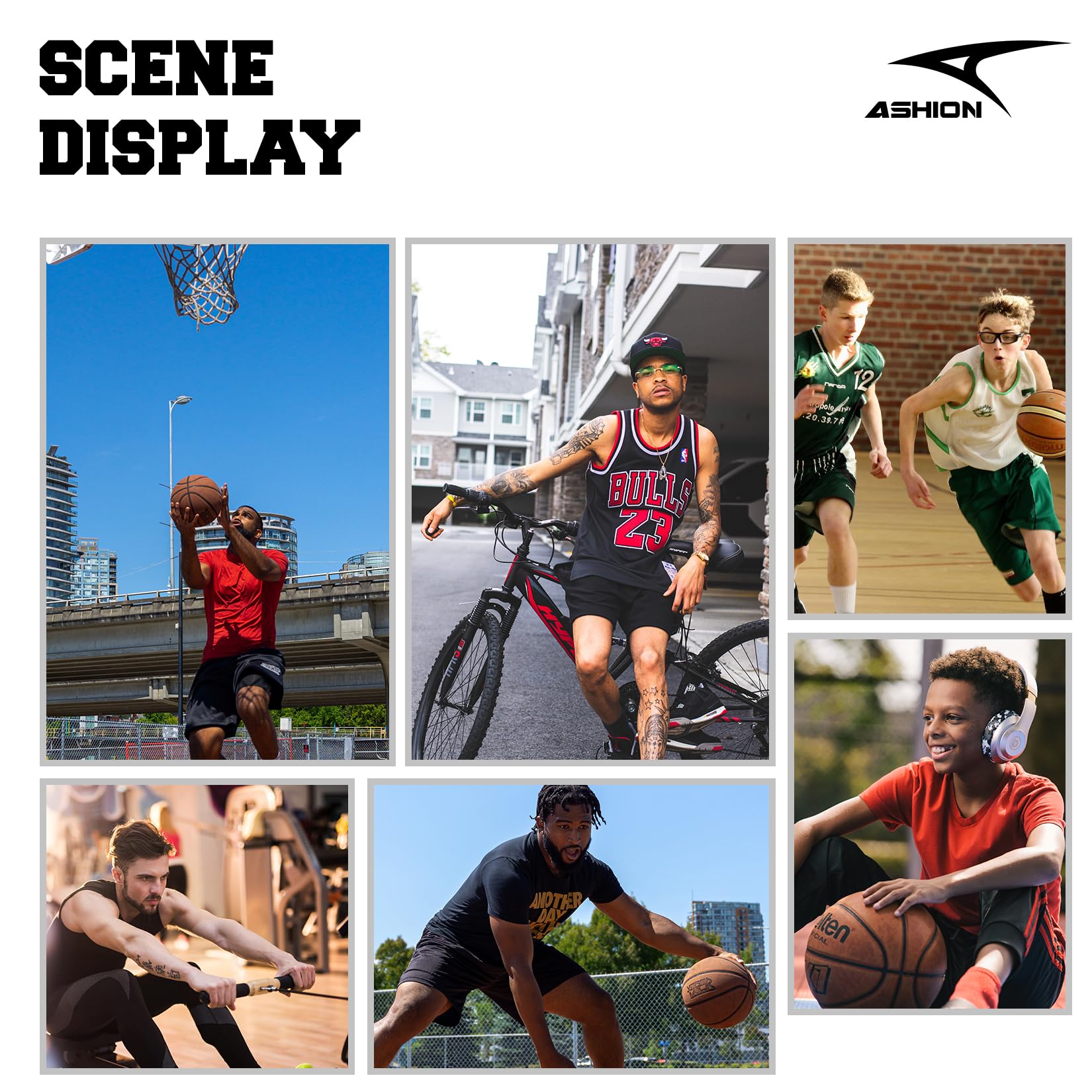 ASHION Men's Lightweight Basketball Shoes